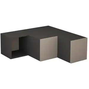BOBOCHIC SUBLEEM Meuble télé TRICUBE Anthracite Moka clair Anthracite Deux tiroirs Rangements Fonctionnel pas cher