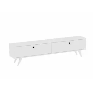 MENZZO Meuble Tv Dozia L160cm Blanc pas cher