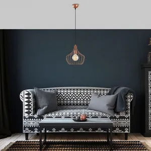 Suspension - MENZZO - Luxea - Métal Or rose - 27cm - Design Contemporain pas cher