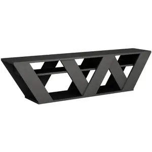 BOBOCHIC SUBLEEM Meuble télé RAVIO Anthracite Anthracite Moderne Rangements Fonctionnel pas cher