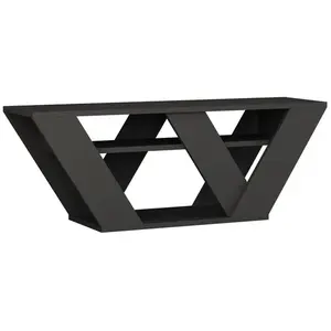 BOBOCHIC Meuble Tv Design Pipralla - L. 110 X H. 40 Cm - Gris Anthracite pas cher