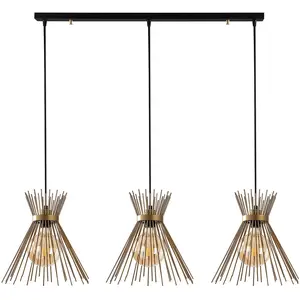 Merkloos / Sans marque Verlichting - Kroonluchter Zwart Metaal - Afmetingen 104x34x129cm - Stijlvolle Lynde Design pas cher