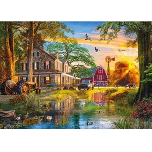 Puzzle 4000 pièces - Ks Games - Coucher de soleil à la ferme - 3000-5000 pièces - Pour 15 ans et plus pas cher
