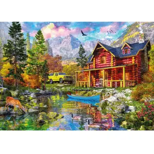 Puzzle 2000 pièces - Ks Games - Retraite en montagne - 96 x 68 cm - À partir de 15 ans - Mixte pas cher