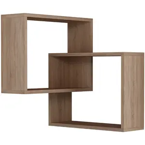 Etagère murale - EMOB - Woody Fashion - Blanc - 68x68x60 cm - Aspect b... pas cher