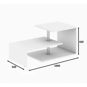 Kalune Design, Table basse, Kellan (100 x 46 x 50 cm) pas cher