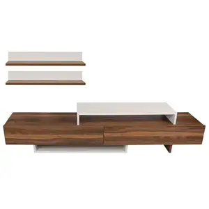 EMOB Le meuble TV Furny Home est un panneau de particules 100% mélaminé dune épaisseur de 18mm et dune taille de 180cm de largeur pas cher