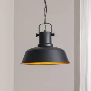 Bamyum Hanglamp Orema Industrieel Vintage Zwart MetaalVendu parbol