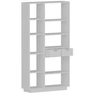 Bibliothèque en bois Luma - 80 x 25 x 188 cm - Blanc pas cher