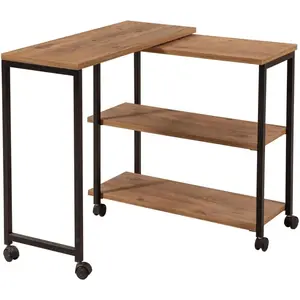 MENZZO Table d'appointe modulable Sarra Bois clair et Métal NoirVendu pargalaxus