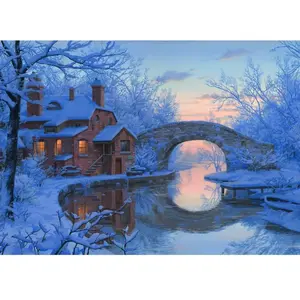 Puzzle 1000 pièces - ART PUZZLE - Rêve givré - Paysage et nature - Adulte - Blanc pas cher