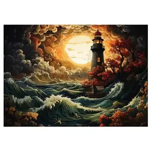 Art Puzzle Un Phare dans la Tempête Puzzle-5405 pas cher