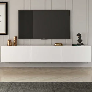Habitat et jardin Meuble TV en bois "West" 150 x 32 x 30 cm - Blanc pas cher