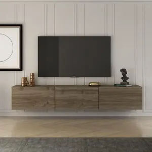 Habitat et jardin Meuble TV en bois "West" - 150 x 32 x 30 cm - Noyer pas cher