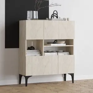 Hanah Home, Commode + buffet, Krista (100 x 125 x 35 cm) pas cher