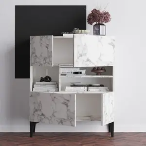 Hanah Home, Commode + buffet, Krista (100 x 125 x 35 cm) pas cher