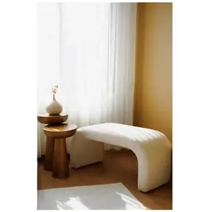 MENZZO Banquette design Sara Tissu Blanc crèmeVendu pargalaxus
