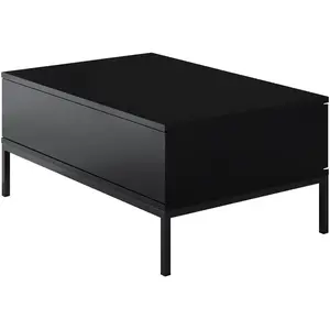 Table basse - Lord - Noir - Aggloméré - Métal - 40 cm de hauteur pas cher