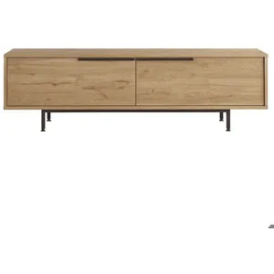MENZZO Meuble 2 portes TV Evelis L160cm Bois clair pas cher