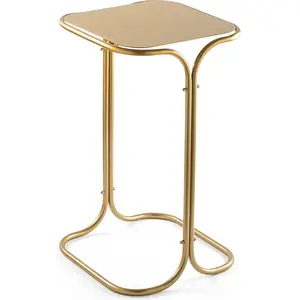 MENZZO Table basse Hazan 30x30cm Métal Or pas cher