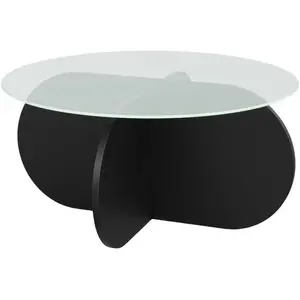 Table basse en verre Bubble noir pas cher