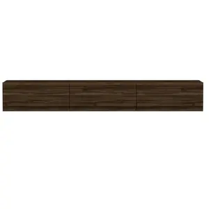 EMOB Meuble TV Terra - 180x314x26cm - flottant - noyer pas cher