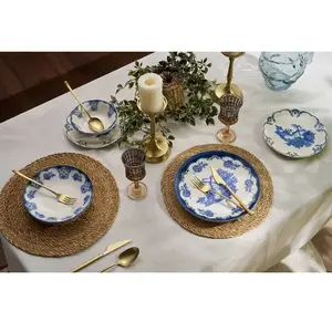 Hermia, Set de vaisselle, Blue Milly Dinner Set 24 Pieces (24 pcs) pas cher
