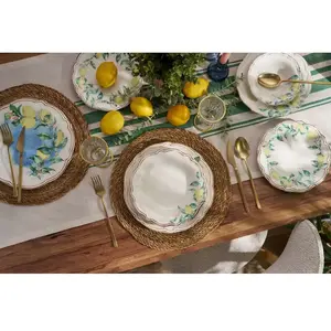 Hermia, Set de vaisselle, Lemon Dinner Set 24 Pieces (24 pièce(s))Vendu pargalaxus