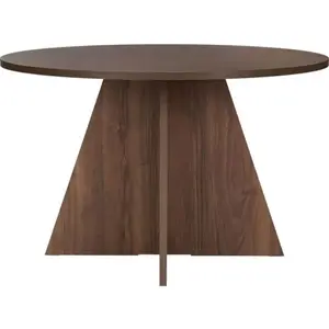 Drawer Table de salle à manger ronde Virella - Ø120x75cm - décor noyer pas cher