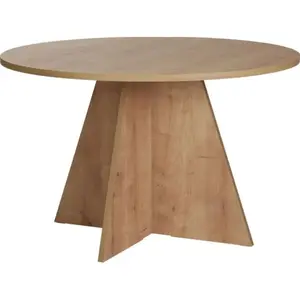Drawer Table de salle à manger ronde Virella - Ø120x75cm - décor chêne pas cher