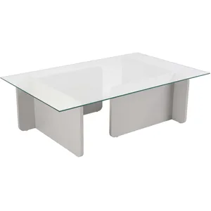 Table Basse En Verre Et Aggloméré Flavio pas cher