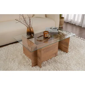 Table Basse En Verre Et Aggloméré Vetrino pas cher