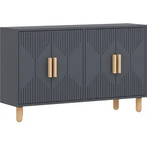 MENZZO Buffet design 4 portes battantes Festine L120cm Anthracite pas cher