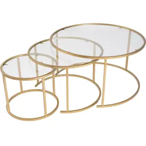 Skye Decor, Table basse, Aurum Trio Coffee Table Set (80 x 43 x 80 cm) pas cher