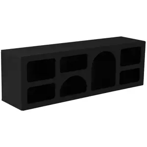 VENTE-UNIQUE Meuble TV avec 7 niches - Noir - LUELA pas cher