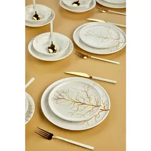 Asir - Eetset (24-delig) - Wit, Goud - 30 x 33 x 27