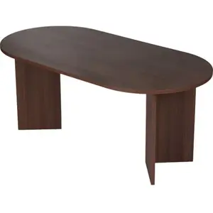 Drawer Table de salle à manger ovale Sablin - 180x90x75cm - décor noyer pas cher