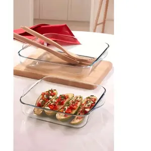 Hermia, Vaisselle de service, Shinex Glass Platter Set 2 Pieces pas cher