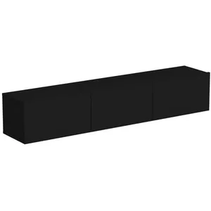 Habitat et jardin Meuble TV en bois "Denby" - 160 x 31 x 29 cm - Noir pas cher