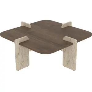 Hanah Home, Table basse, Poalla Coffee Table (90 x 35 x 90 cm) pas cher
