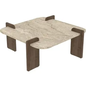 Hanah Home, Table basse, Afrolli Coffee Table (90 x 35 x 90 cm) pas cher