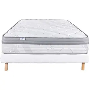 LUXURY LITERIE - Ensemble matelas + sommier - RELAXATION - 160 x 200 cm - Tapissier - Ferme - Face été/hiver pas cher