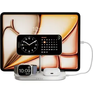 Zens 4-in-1 Wireless Charger (60 W), Chargeur sans fil, Argent, Blanc pas cher