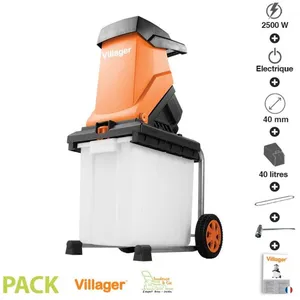 Broyeur de branches électrique 2500W Villager VC 2500