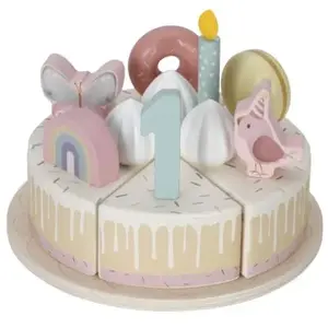 Little Dutch Houten verjaardagstaartje Pink FSC
