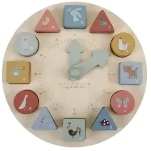 Puzzle horloge en bois Little Goose pas cher