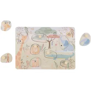 Little Dutch Geluidenpuzzel FSC - Safari Friends