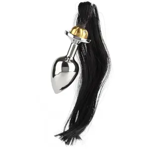 Mr.Steel Black Hair Pony Tail Rosebud pas cher