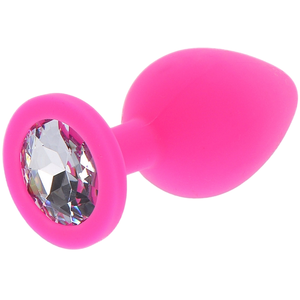 Plug Bijou Diamond Booty L 9 x 4cm Rose   pas cher