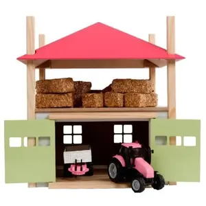 Kids Globe Horses 610085 Grange en bois avec mémoire Échelle 1:32 pas cher